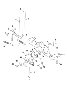 Sv810 Engine Controls Diagram and Parts List for Z-FORCE44 17AF3AGL-17AF3AGL010 Cub Cadet Lawn Tractor